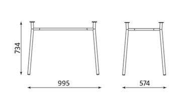 TIRAMISU DUO TABLE chrome