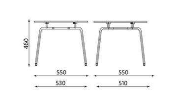 HELLO! Table GL chrome