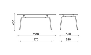 HELLO! DOO Table GL chrome