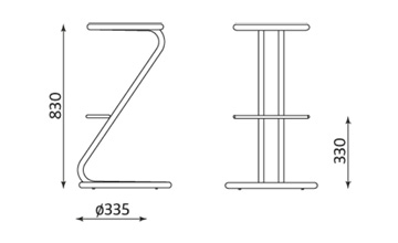 Бар стол ZETA HOCKER