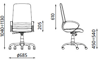 Директорски стол MIRAGE STEEL CHROME