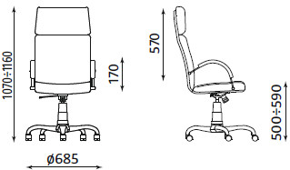 Директорски стол NADIR STEEL SP